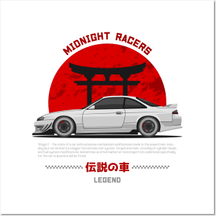 Tuner White Kouki S14 JDM Posters and Art